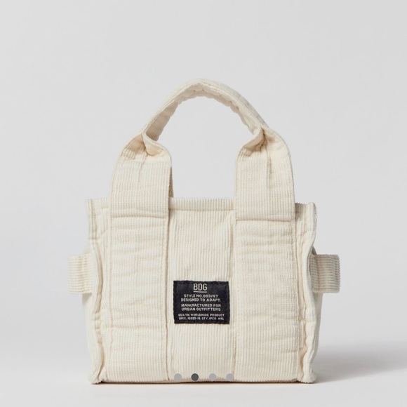 NWT BDG Serena Corduroy Mini Tote Bag (tan) - Picture 3 of 7